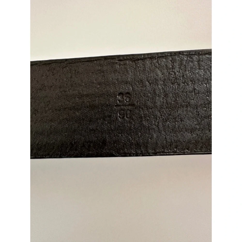 Trafalgar Mens Brown Oil Tanned Vegetable Leather Ribbed Stitched Belt Size 36